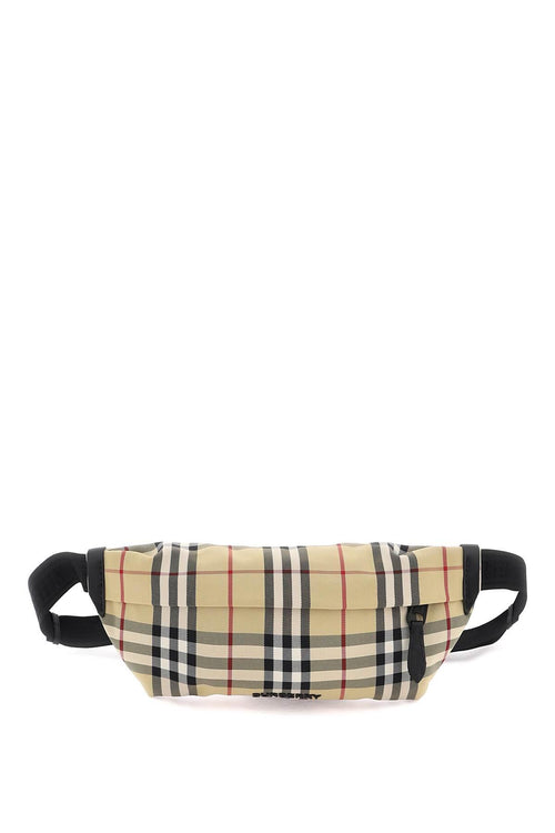 Men's Check Coated Canvas Belt Bag by Burberry