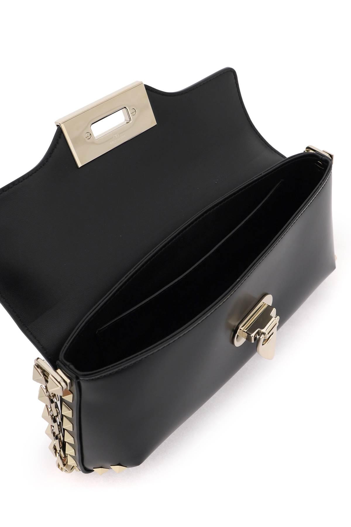 Valentino Garavani Rockstud leather shoulder bag - 0NO NERO
