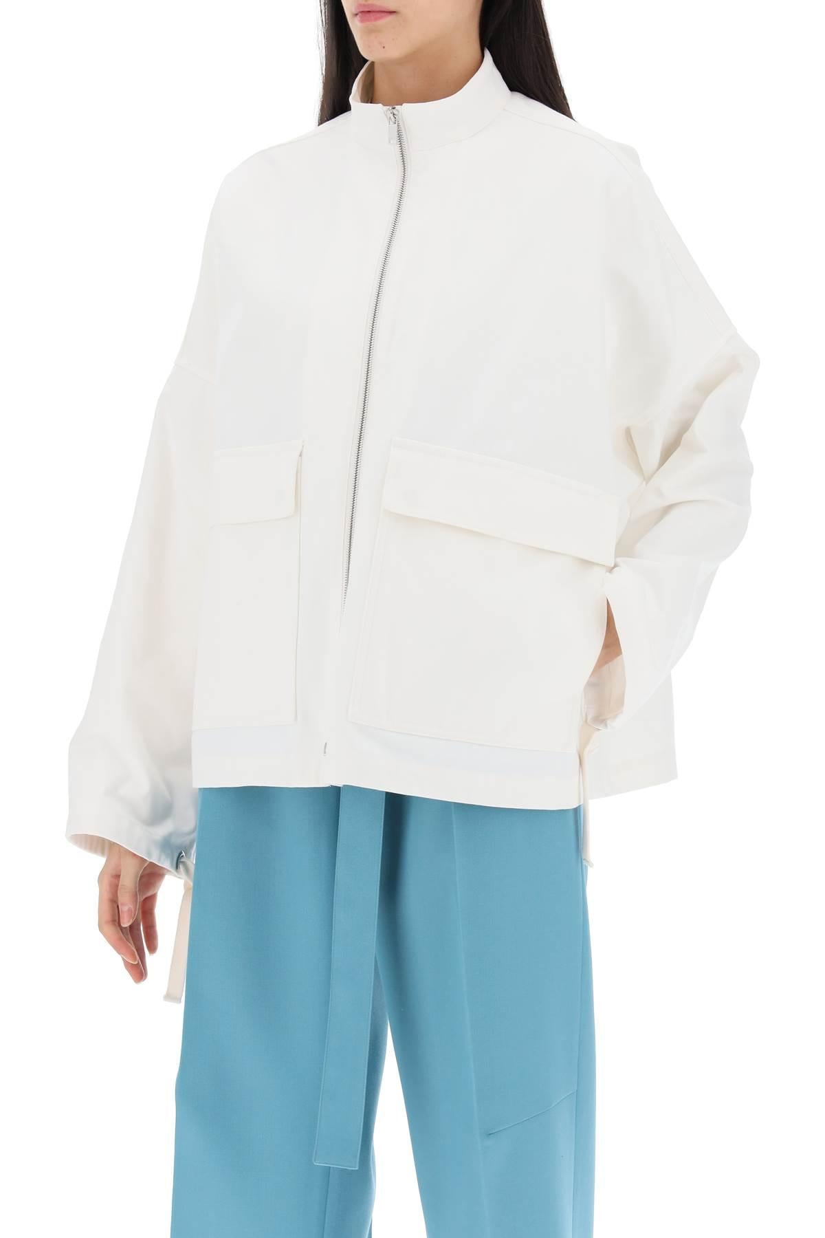 Jil Sander Oversized Blouson Jacket In Canvas | Balardi