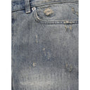 Saint Laurent Denim Destroyed California Shorts