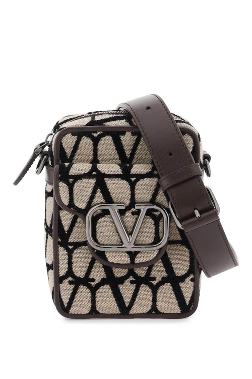 Valentino Garavani Vltn Leather Crossbody Bag Man Black Onesize