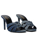 Saint Laurent Tribute Denim Mules