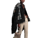 Maison Margiela Faux Fur Trimmed Cape Jacket