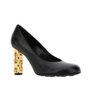 Givenchy Logo Heel Leather Pumps