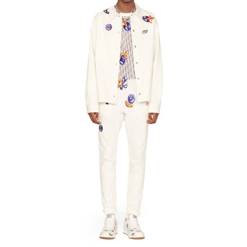 Dior Kenny Scharf patch jeans