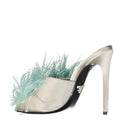 Prada Silk End Feathers Sandals