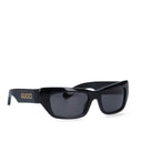 Occhiali da sole rettangolari del logo Gucci