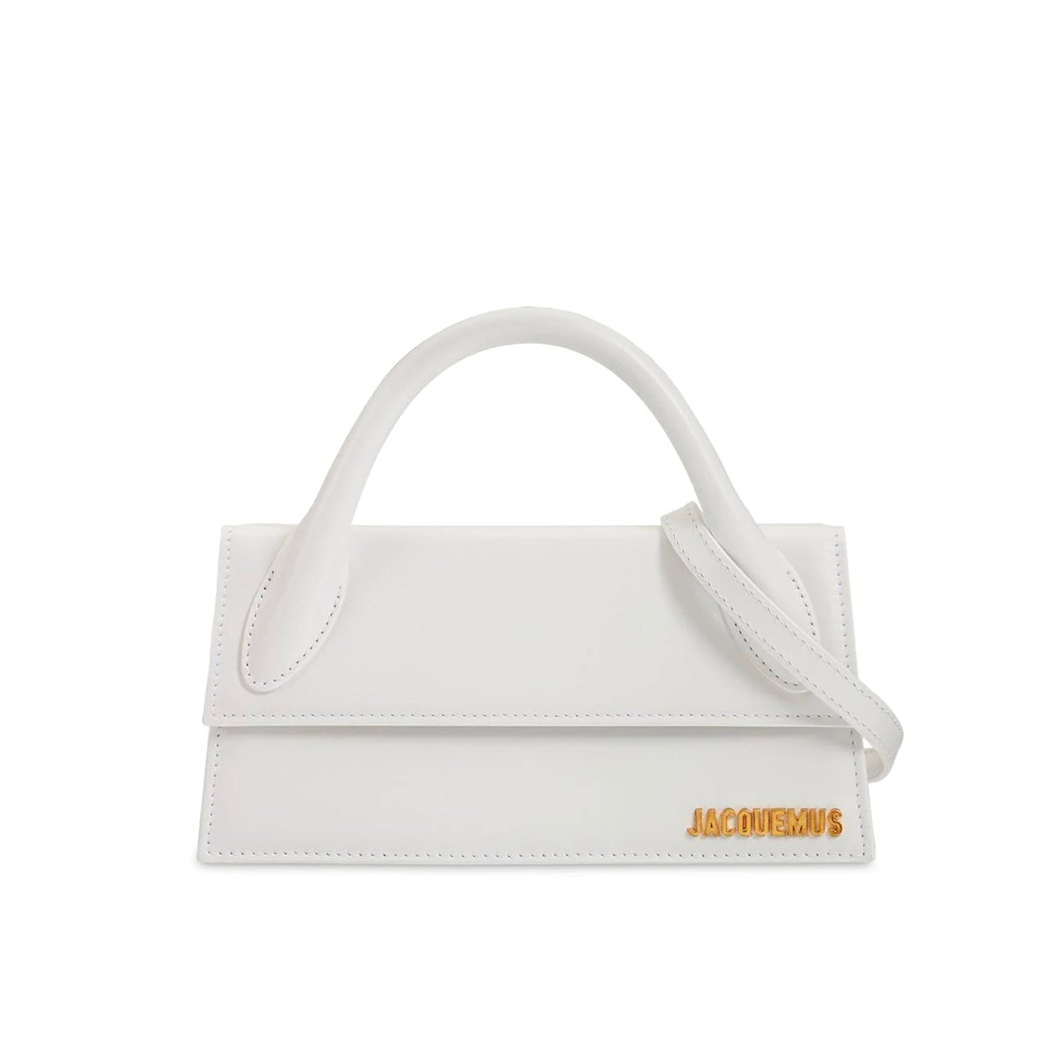 Jacquemus Le Chiquito Long Leather Tote - Women - White Tote Bags