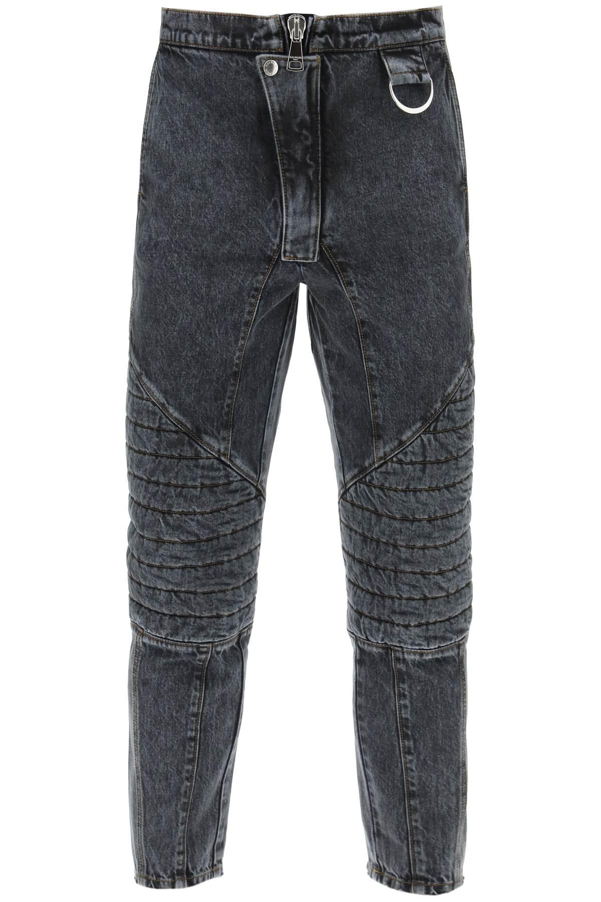 Balmain Jeans With Quilted And Padded Inserts |