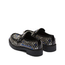 Prada Rhinestone lederen loafers