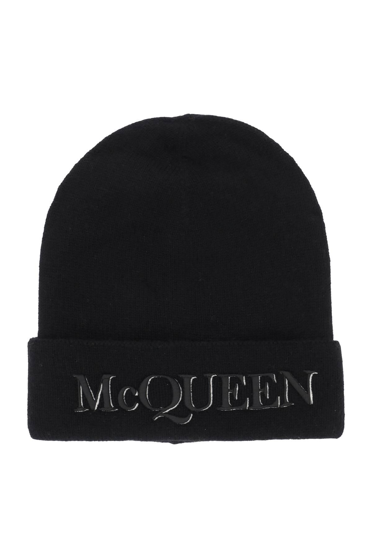 Alexander McQueen Cashmere Beanie avec broderie de logo | Balardi