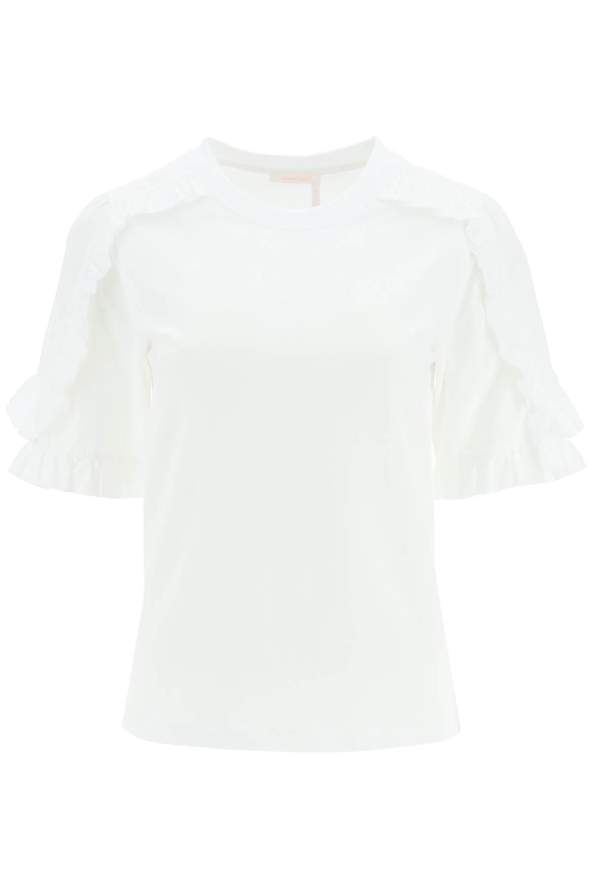 See By Chloe Ruffled T Shirt | Balardi