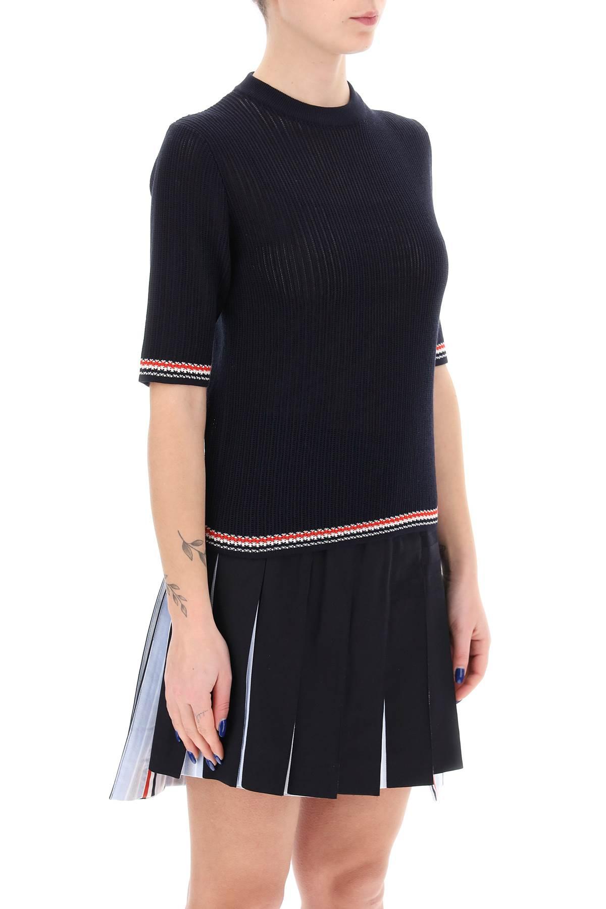 Thom Browne Pointelle Knit T Shirt | Balardi