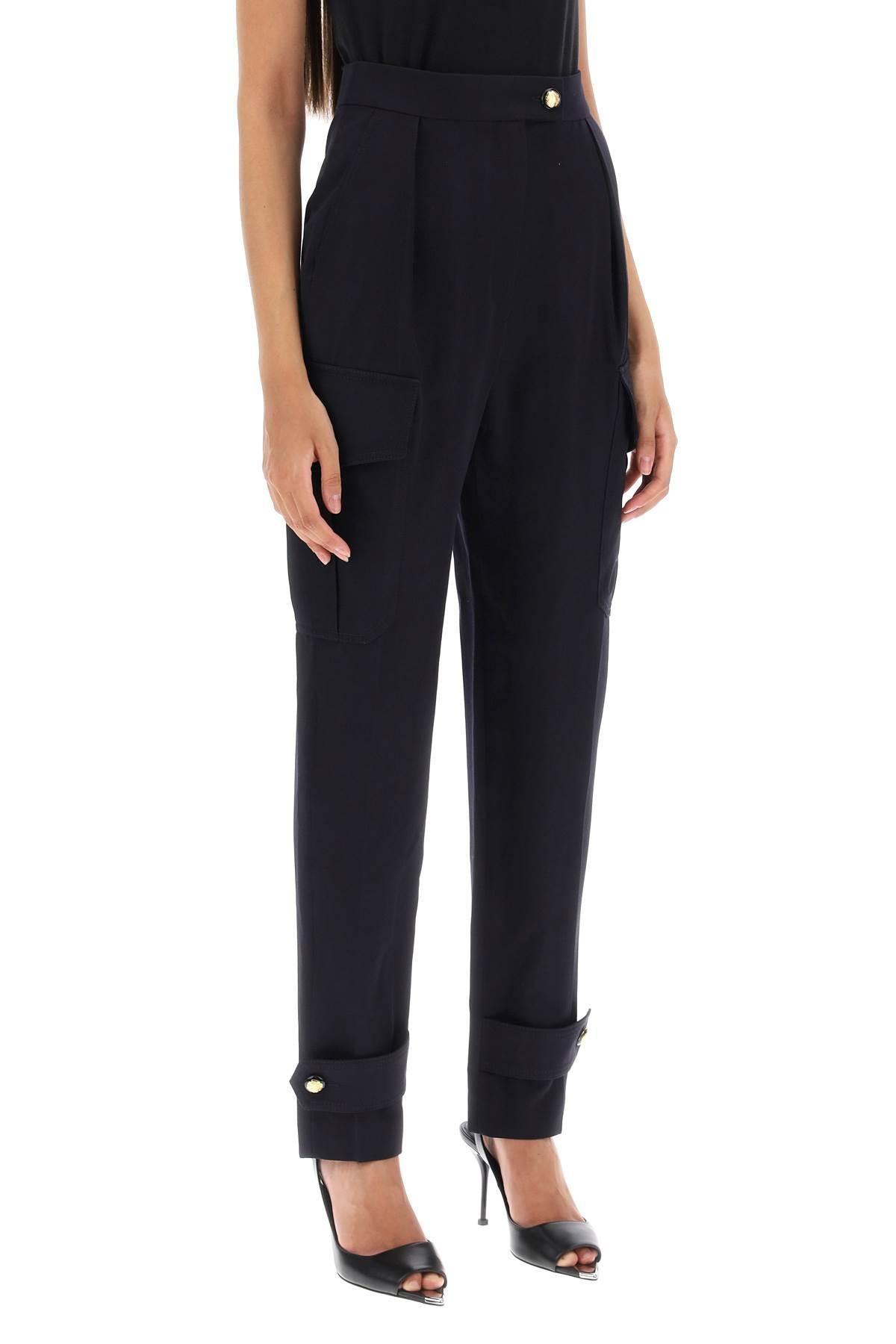 Black Pleated wool tapered trousers, Alexander McQueen